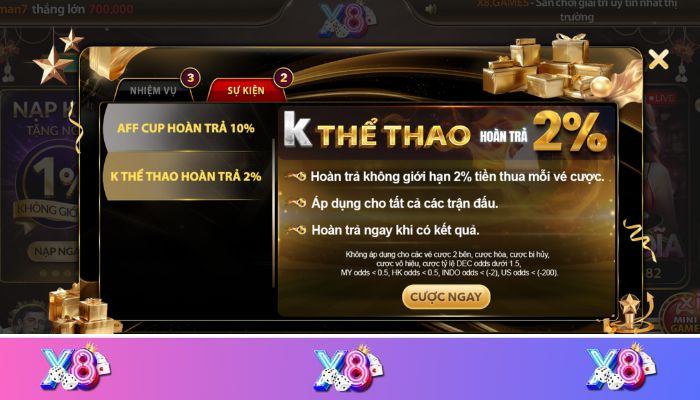 Chương trình khuyến mãi X8 Club luôn được đổi mới liên tục