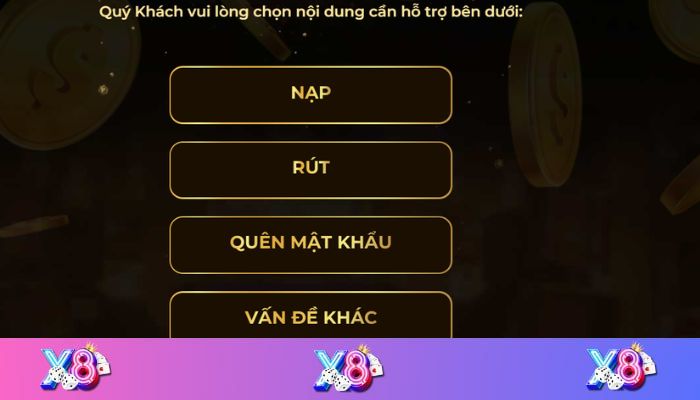 Liên hệ với X8 Club bất kỳ khi nào anh em cần