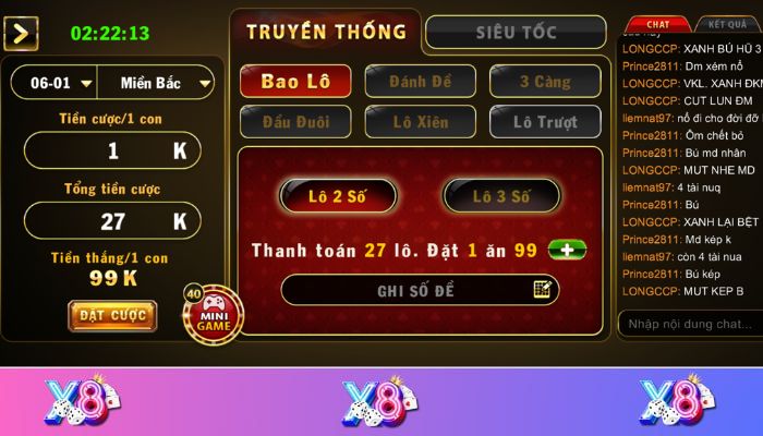 Trải nghiệm lô đề X8 Club với tỷ lệ thưởng cao