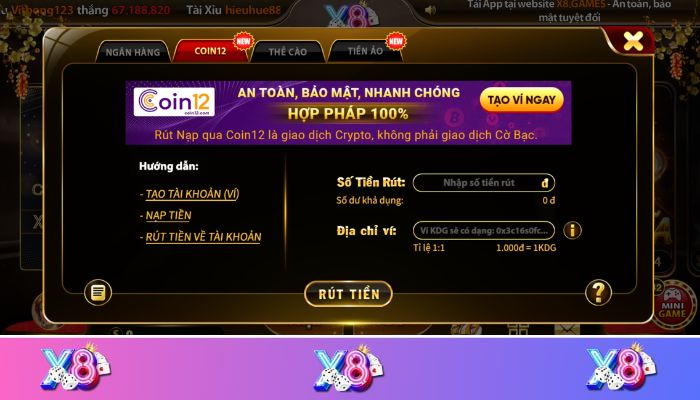 Hướng dẫn chi tiết rút tiền tại X8 Club nhanh chóng