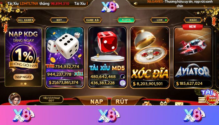 Tài xỉu X8 Club là lựa chọn hàng đầu cho những ai đam mê game cá cược online