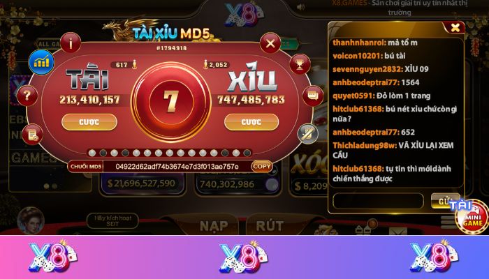 X8 Club cung cấp nhiều hình thức tài xỉu đa dạng